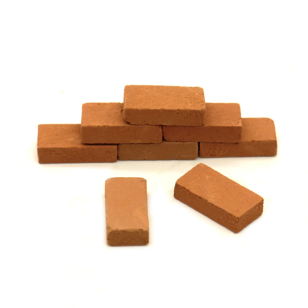 Long brick 50pcs Красная плитка ручной работы DIY песочный стол сцена материал Современная архитектура Миниатюрная модель Современная архитектура песочный стол дисплей - Цвет: Long brick 50pcs