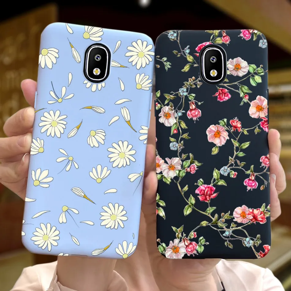 Чехол с цветочным рисунком для Samsung J7 2017 задняя крышка силиконовый чехол Galaxy J 7 J730