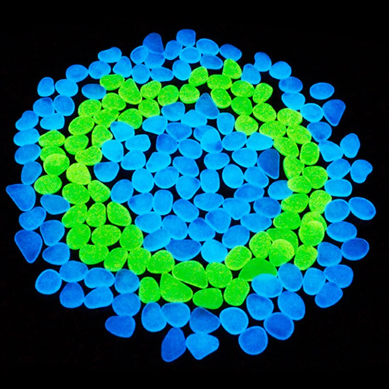 100 шт./упак. светящийся камень аквариум светится в темноте Галька для декора
