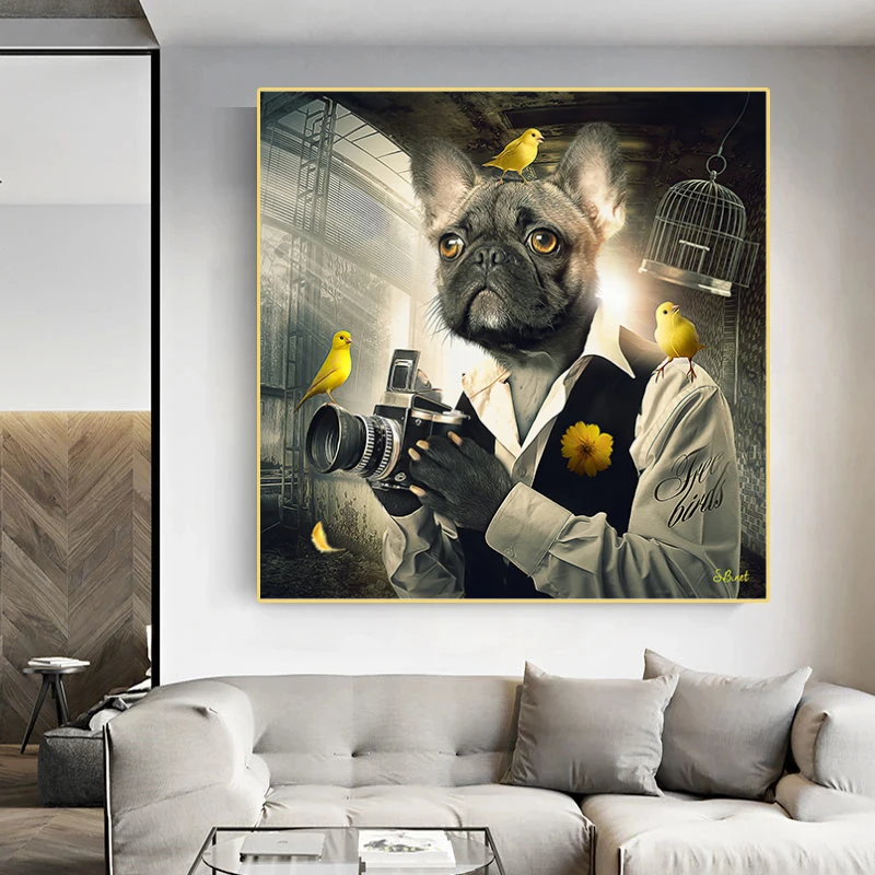 

Abstract Art Painting Animal Orangutan Photograph Car Smoking Canvas Painting Print Posters and Prints Home Decor