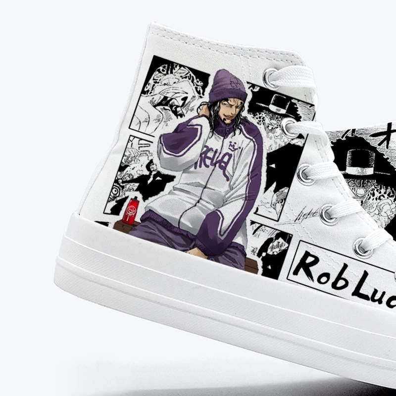 

Unisex Anime Cosplay ONE PIECE Rob Lucci Shoes Casual Canvas Shoes ONE PIECE Rob Lucci Flats duck shoes plimsolls