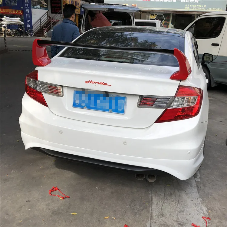 Спойлер заднего крыла автомобиля из АБС пластика для Civic 2012 2014 Honda FD2|Спойлеры и