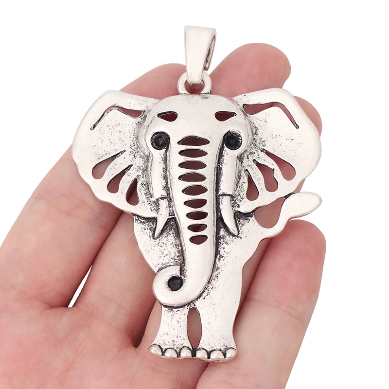 5 х тибетские серебряные большие Подвески в виде слона подвески животных для