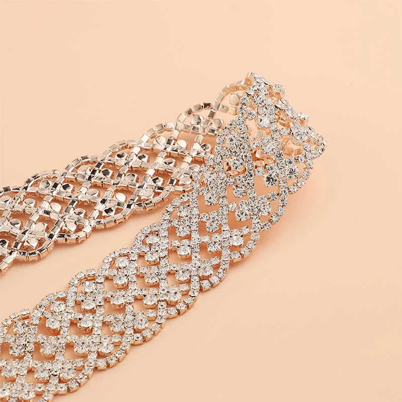 Стразы Сатиновые пояса цвета розового золота свадебные аксессуары украшение для