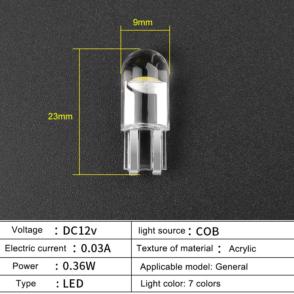 10 шт./лот T10 12 В W5W Светодиодные Автомобильные поворотные боковые огни габаритные