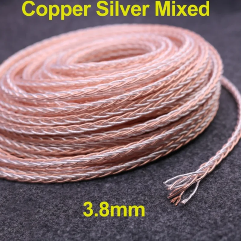 Аудио DIY OCC 7n медный серебристый смешанный проводник OFC наушники 3 5 до