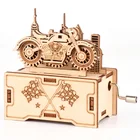 Деревянная 3D головоломка, музыкальная шкатулка, Сборная модель сделай сам, строительные наборы, игрушки для детей, подарки на день рождения, 4 вида