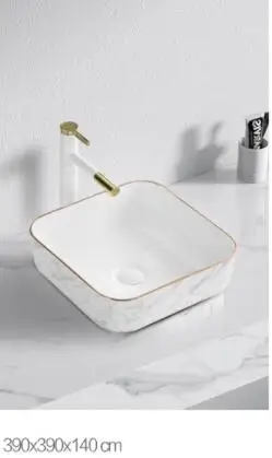 Above Counter Wash Hand Basins Household Basin Single Ceramic Square Bathroom Sinks Shampoo SJ63-4 | Обустройство дома