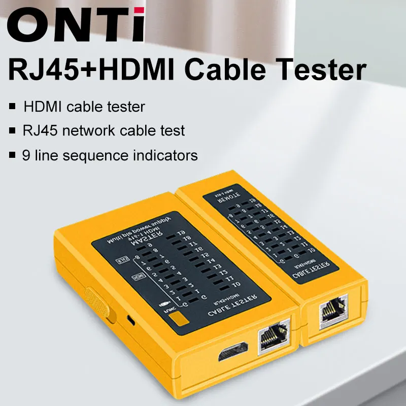 

ONTi Network Cable Tester Wire Line Finder Multifunction Industrial Control Elements for RJ45 RJ11 HDMI