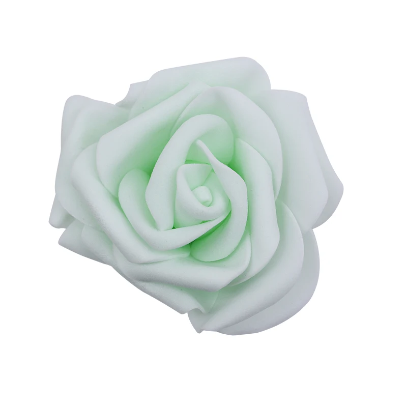 light green 30 шт./лот 8 см Искусственный цветок PE поролоновые головки роз для декоративный венок свадебное мероприятие вечерние украшения товары для домашнего сада 9 - Цвет: light green
