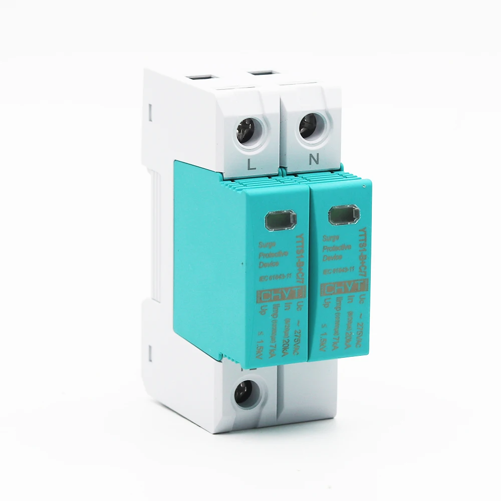 Устройство для защиты от перенапряжения T1 + T2 AC SPD 2P 20KA ~ 40KA 7KA 275V | Обустройство дома