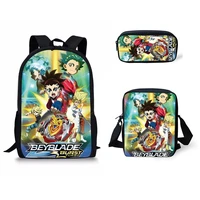haoyun fashion childrens school bags beyblade anime pattern large shoulder backpack 3pcsset kids custom students bookbags