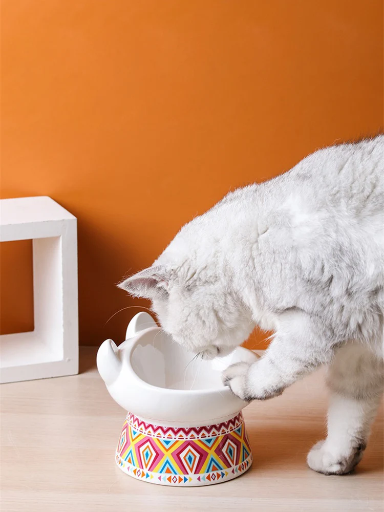 Керамическая богемная миска для кошек кормушки поилки собак Питьевая и |