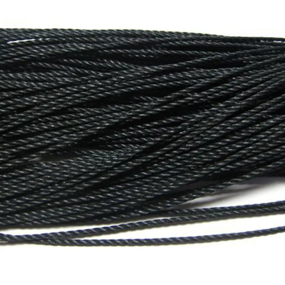 50 шт./упак. метров черная Вощеная Полиэфирная витая веревка 1 мм|thread taps|thread