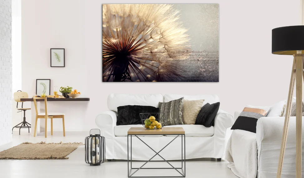 DIY Картина на холсте с рамкой красивые цветные Одуванчики цветы фотоплакат и