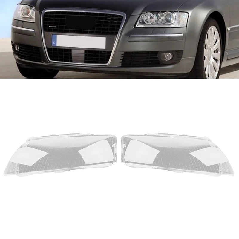 

Для-A8 2004-2010 Корпус фары абажур Прозрачная крышка объектива Крышка фары