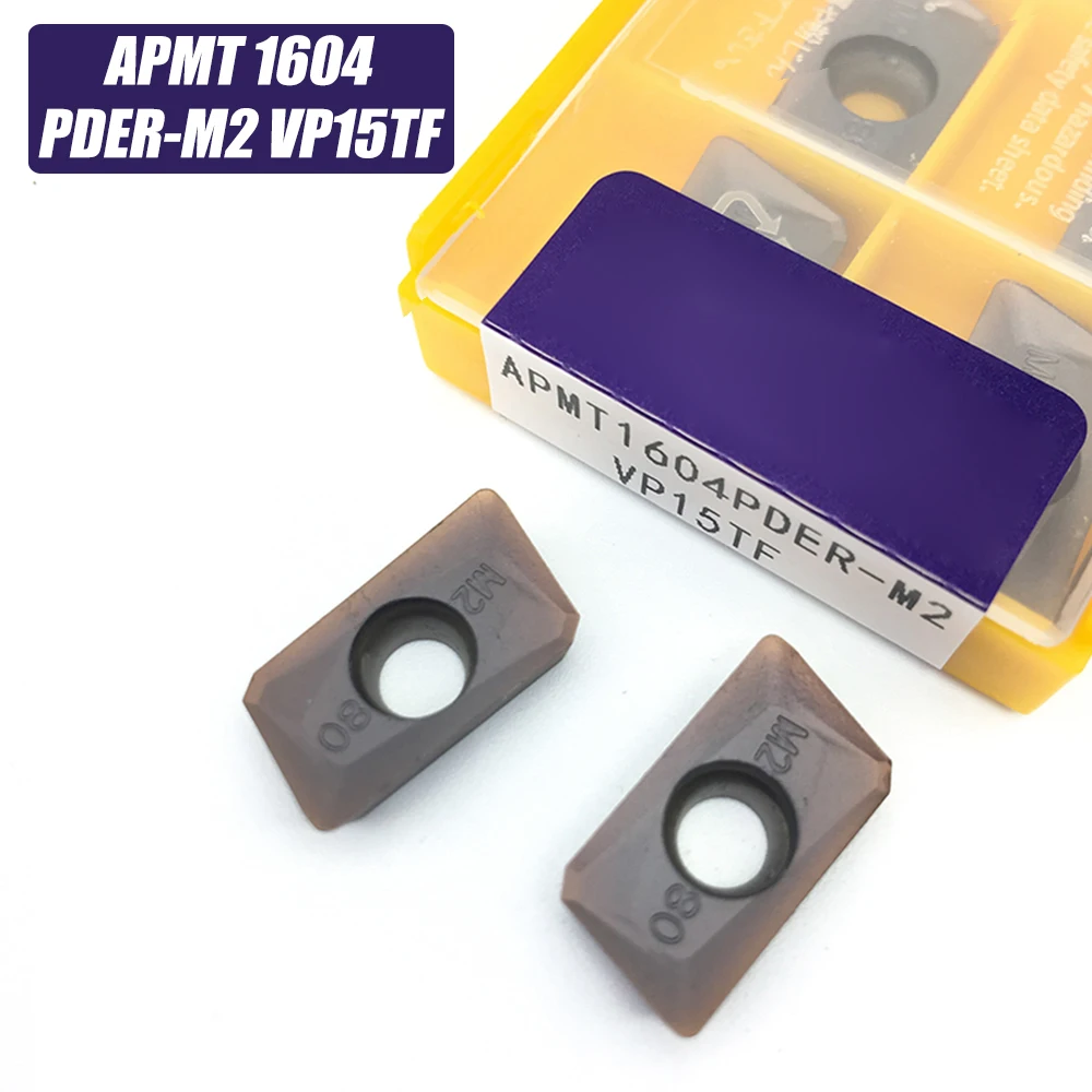 10 шт. APMT1604 M2 VP15TF карбидные вставки, токарный инструмент APMT 1604 Торцевая мельница токарные инструменты Фрезерный резак инструмент с ЧПУ APMT1604PDER
