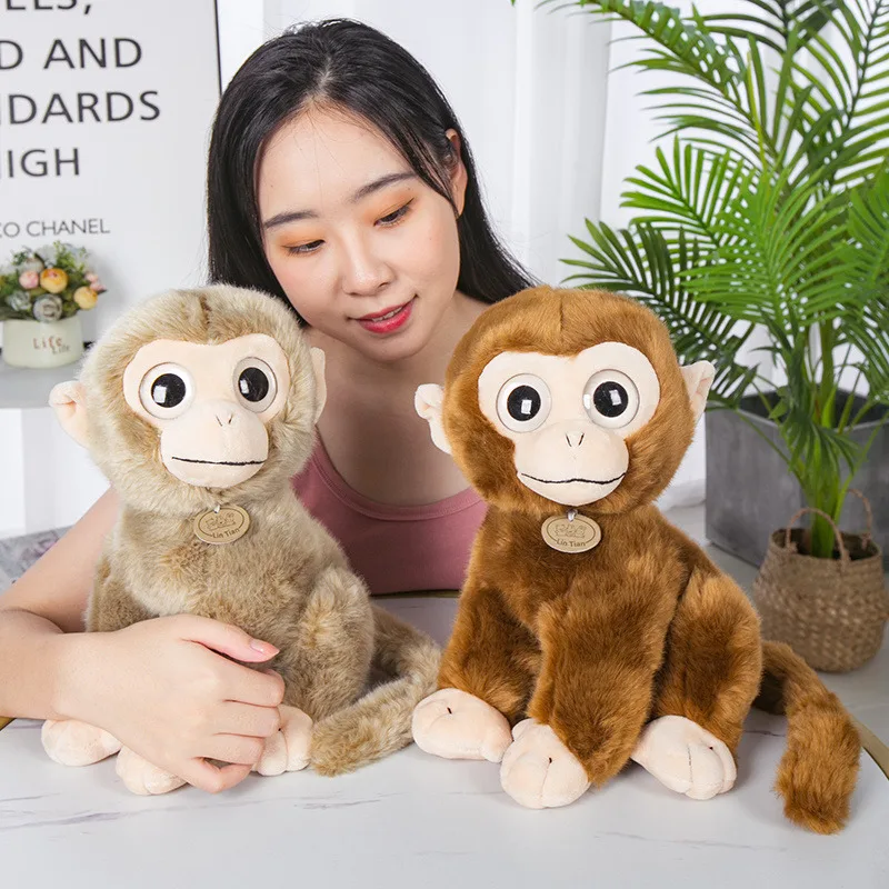 

Nice 1pc 17CM/30CM Simulated Monkey Plush Dolls Lovely Huggbale Apes Toy Stuffed Soft Animal Pillow Baby Kawaii Birthday Gift