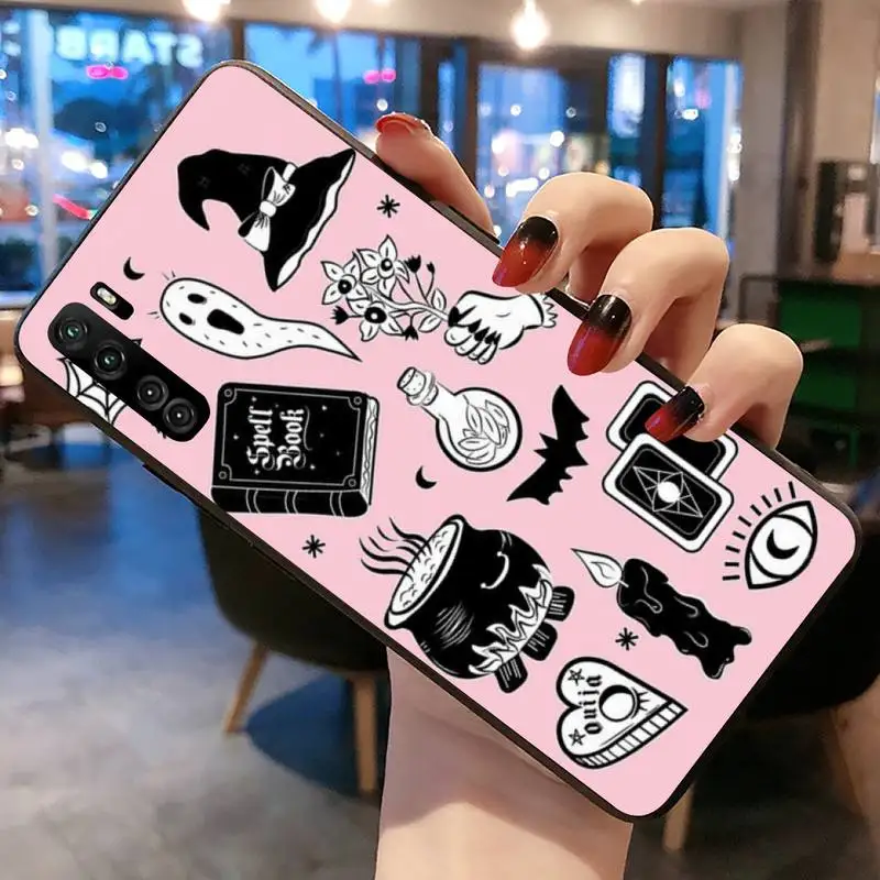 Girly Pastel Witch Goth Ouija Phone Case for Huawei P20 P30 P40 lite E Pro Mate 30 20 Pro P Smart 2020 P10 images - 6