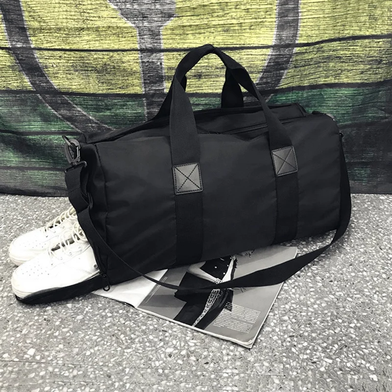 Мужская большая спортивная сумка wo для спортзала, мужская спортивная сумка для фитнеса, тренировочная сумка через плечо, сумка для сухой и в... от AliExpress WW
