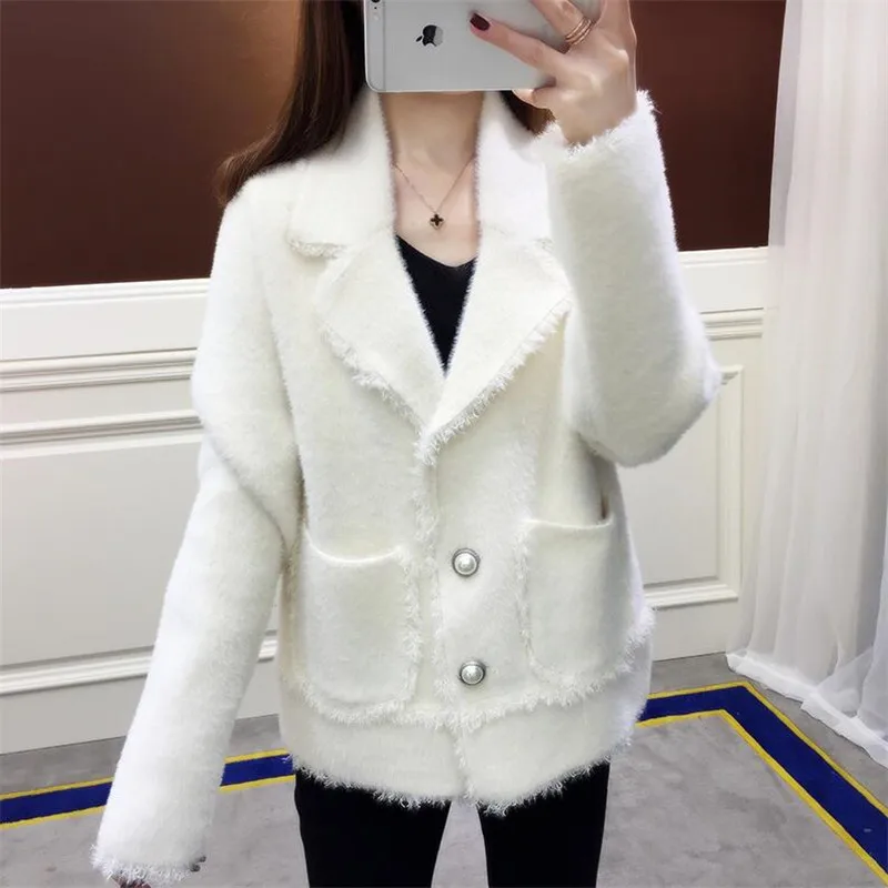 Новинка осени 2019 имитация бархата с кисточками Женский шикарный свободный