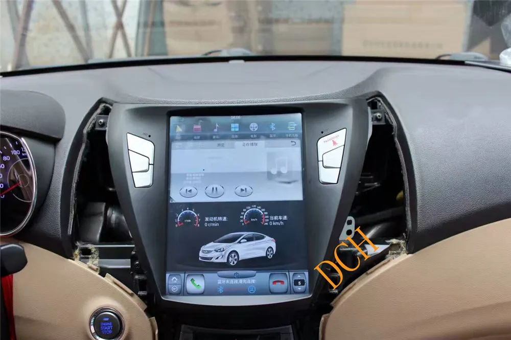 10 4 ''вертикальный Большой экран Tesla Style Android 9 0 автомобильный DVD GPS плеер для hyundai