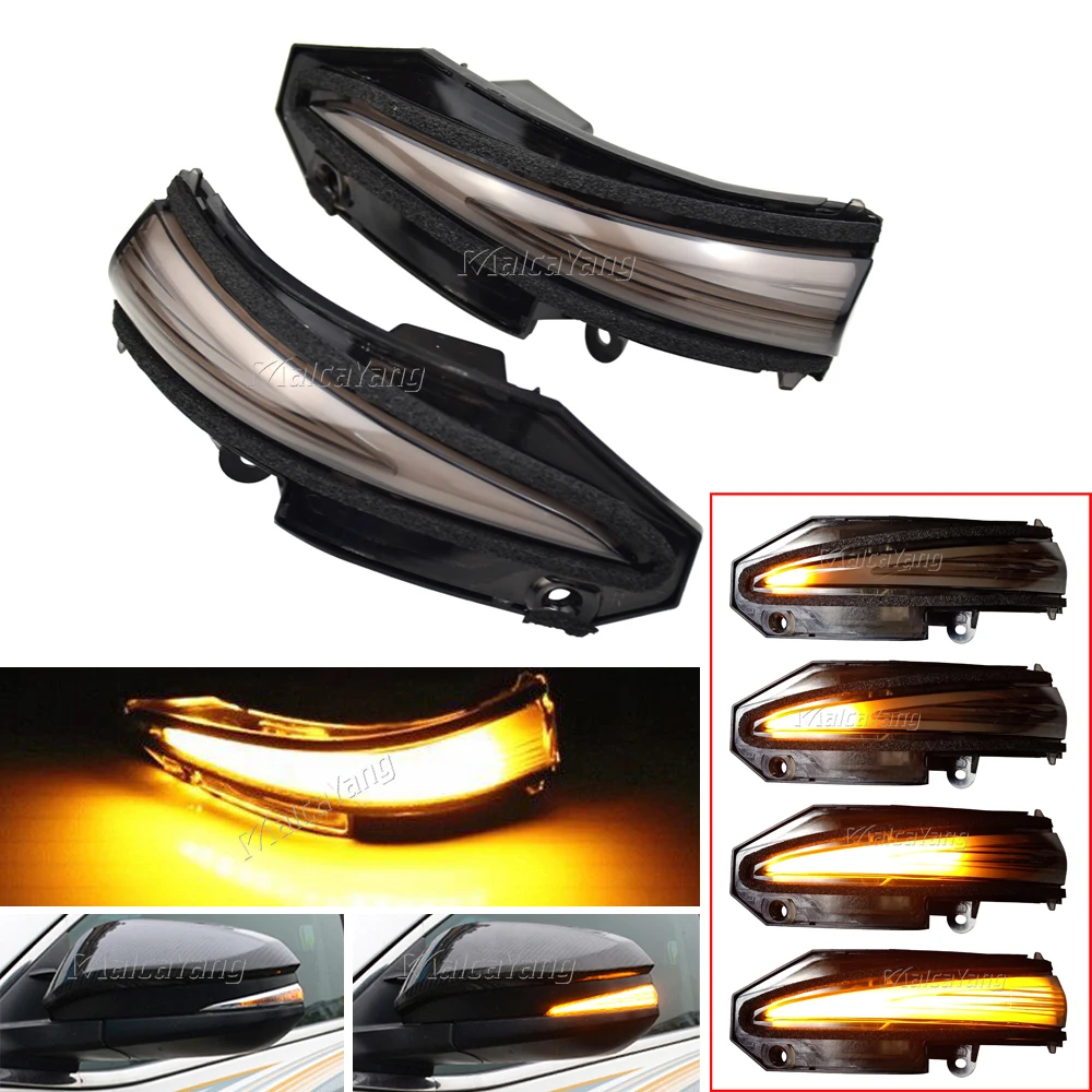 

Автомобильные аксессуары, светодиодное движущееся боковое зеркало заднего вида, Динамический указатель поворота, лампа для Toyota RAV4, XA40 13-18, ...