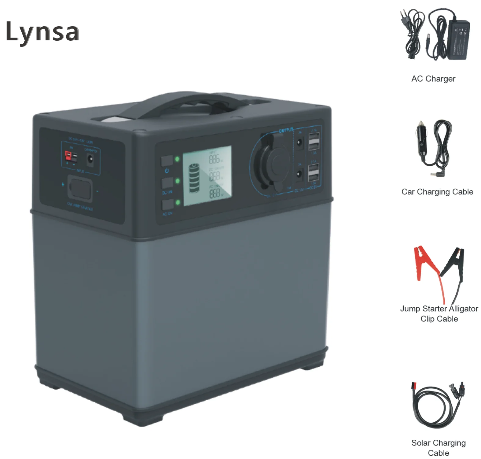 Внешняя портативная электростанция с емкостью аккумулятора 400 Вт/ч Солнечная