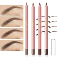 4 color brown eyebrow pencil waterproof sweat proof long lasting easy to wear natural wood eyebrow pen makeup eyebrow cosmetics