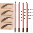 Коричневый карандаш для бровей, 4 цвета, водостойкий, стойкий и удобный в использовании карандаш для бровей из натурального дерева, Косметика для макияжа бровей