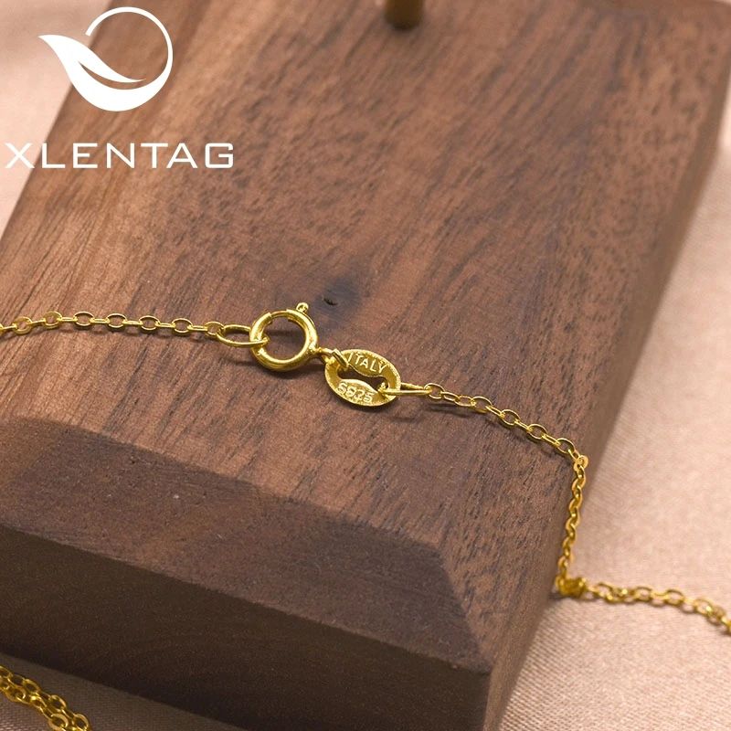 XlentAg ожерелье из стерлингового серебра 925 пробы с натуральным пресноводным