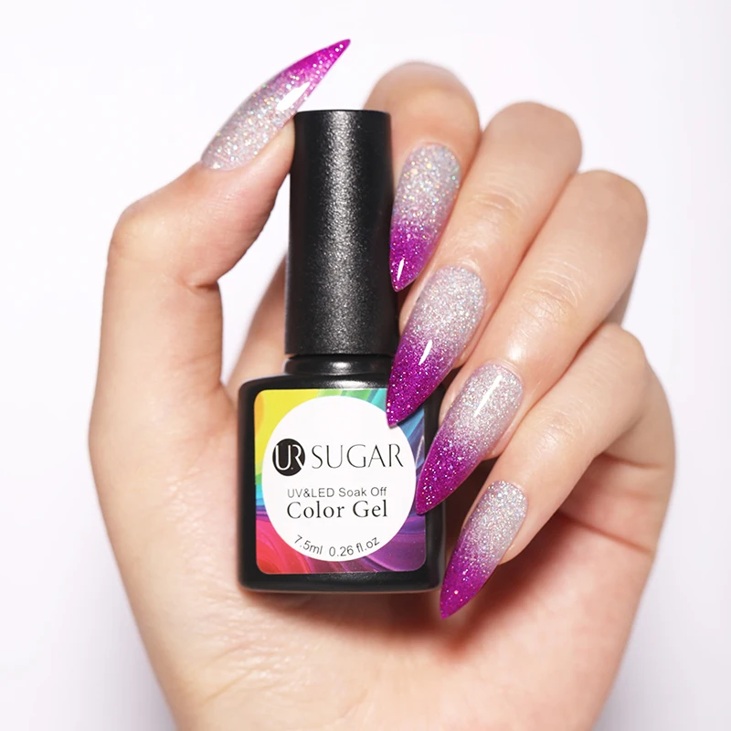 UR SUGAR 7 5 мл термо меняющий гель для ногтей термальный цвет УФ лак Lucky Nail Art Хамелеон