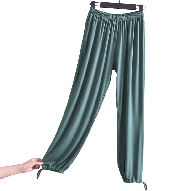 Брюки Женские однотонные с широкими штанинами свободные штаны до щиколотки