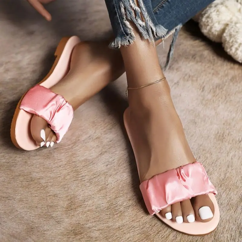 

RIZABINA Women Summer Flat Sandals Flip On Women Slippers Fashion Casual Shoes Women Vacation Daily Footwear Size 35-43