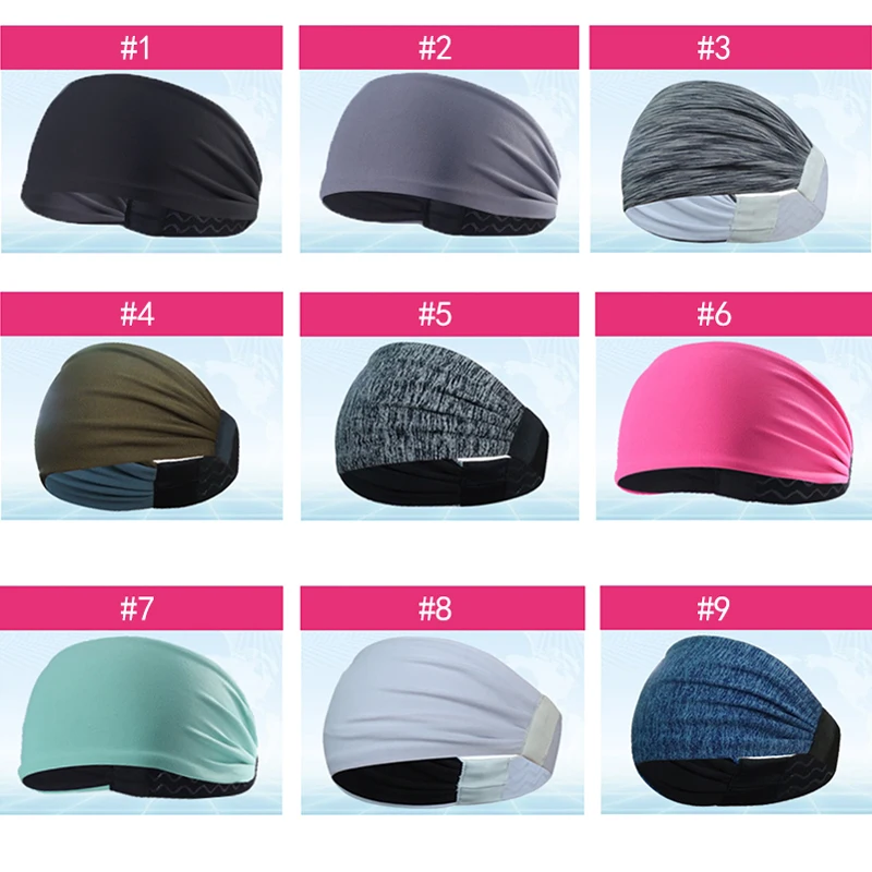 

Elastic Sweatband Yoga Sports Gym Headband Anti-Slip Women Men Breathable Basketball Fitness Yoga Volleyball Cycling Hair Band