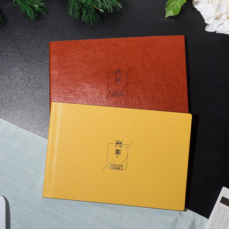 Leather Photo Book Custom Album Production College Students Gathered Commemoration DIY Manual Photo Gallery Scrapbook Paper