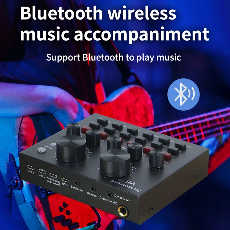 KTV в прямом эфире мини аудио смеситель звуковая карта консоли микрофон Микрофон