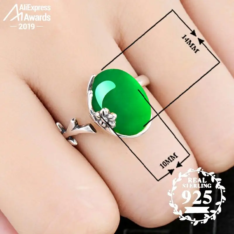 10*14 мм 6 18 распродажа S925 Стерлинговое Серебро Австралия изумрудные кольца