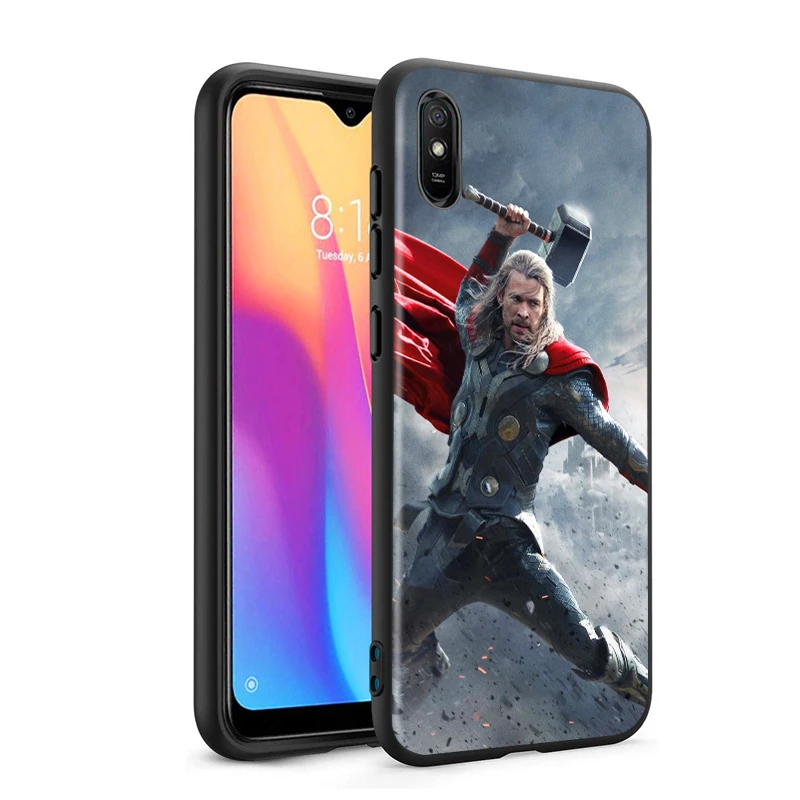 

Thor marvel hero for Xiaomi Redmi 10X Pro 9C 9A 9T 9 GO K40 K30 Ultra K20 8 7 S2 6 5 4X Pro Soft Black Phone Case