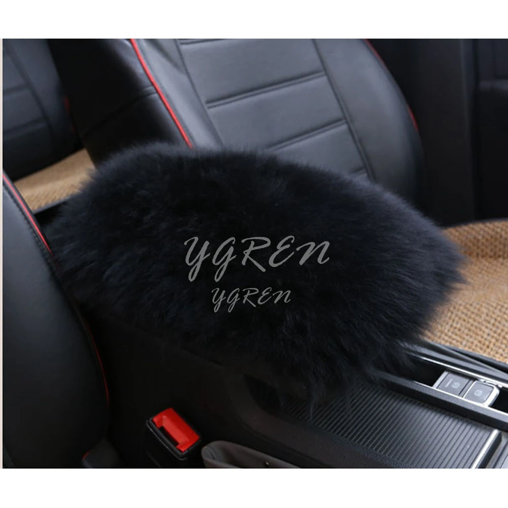 Зимний Универсальный длинный шерстяной меховой автомобильный подлокотник