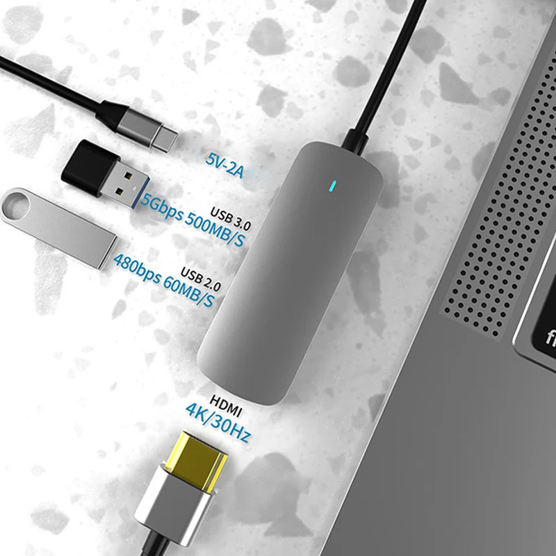 Кардридер Basix USB C на HDMI 4K Type SD TF 3 0 2 адаптер для Macbook Samsung S9 Huawei P20P30 Проектор Монитор