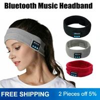 wireless bluetooth earphone headband sleeping headphones stereo earphone mic sports headset music hat eye mask thin side sleeper