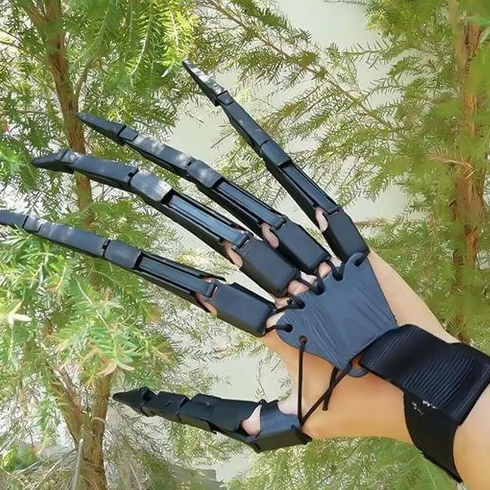 

3D печать Хэллоуин сочлененные пальцы расширения Хэллоуин фотореквизит ужас призрак коготь реквизит передвижной палец