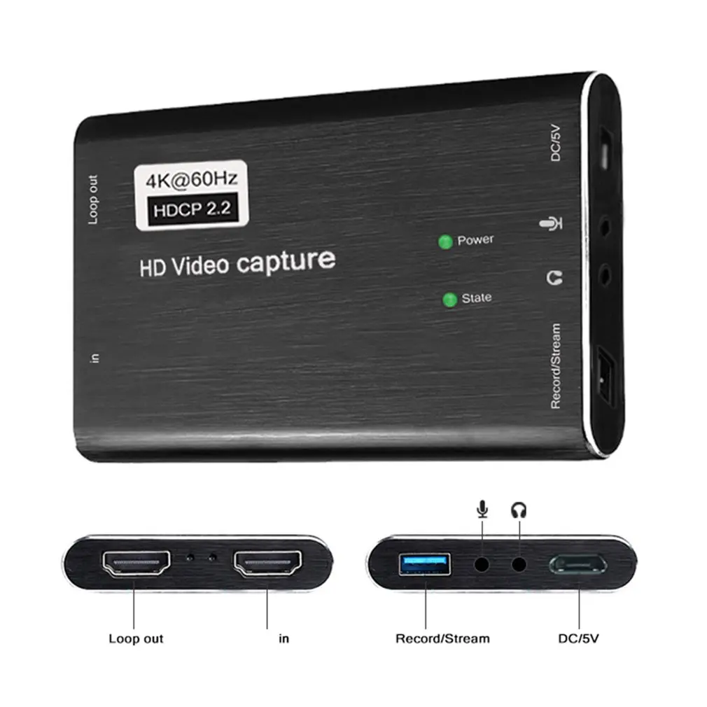 

Устройство видеозахвата USB3.0 HD, 4K 60 Гц, HDMI-совместимое с USB