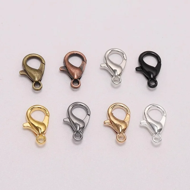 

10pcs/lot Gold Lobster Clasp Hooks Connector For DIY Necklace Bracelet Chain Jewelry Making Findings Accessory Supplies