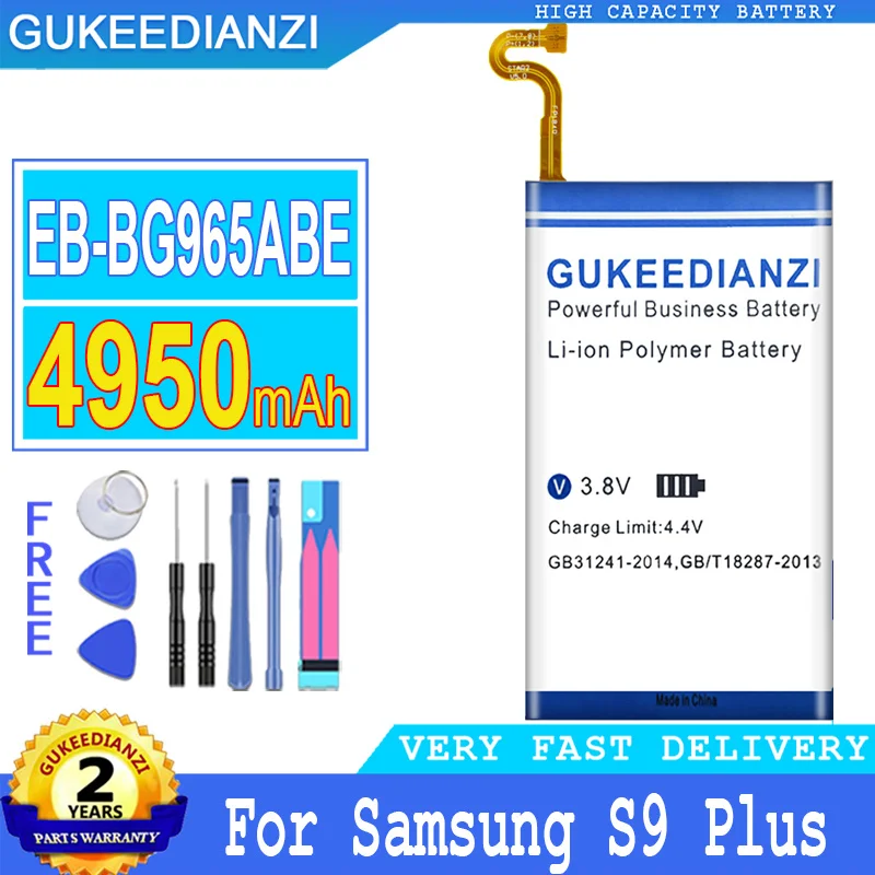 

4950mAh GUKEEDIANZI Battery EB-BG965ABE for Samsung Galaxy S9 Plus G9650 G965 G965F G965A G965T G965S G965R4 G965V