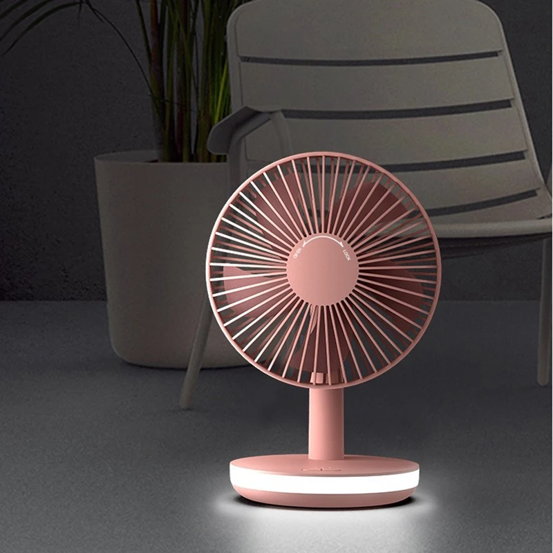 

Portable Desktop Air Cooling Fan with LED Light USB Rechargeable Table Mini Air Cooler Fan for Home Office
