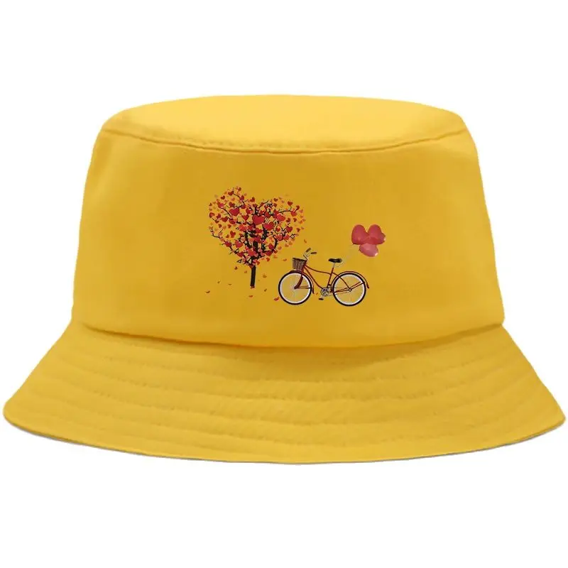 

Harajuku Streetwear Summer Vogue Print Lady Casual Hat Women Men Panama Bucket Cap The Design Flat Visor Fisherman Hat