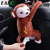 creative cartoon monkey home office car hanging paper napkin tissue box cover holder portable paper box