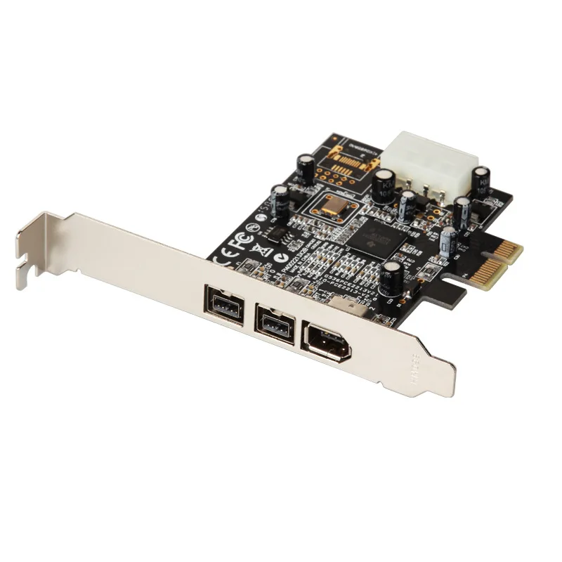 Адаптер PCI E IEEE 1394 с 3 портами 1394A x 1 + 1394B 2 Express плата расширения Plug and Play для